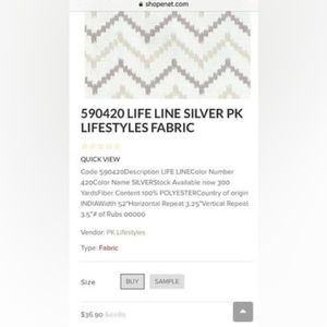 19yds gorgeous cream fabric, embroidered with tan and grey.